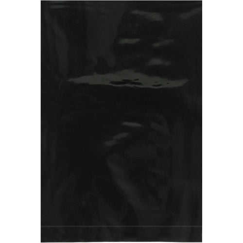 4x6 Black Poly Bags 2 Mil Flat Open End - 1000/Case