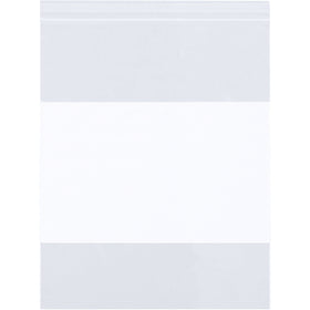 Heavy-duty 4 mil white block reclosable poly bags with large write-on area for labeling, quantities, and pricing–no separate labels needed. FDA/USDA-compliant for food contact. 18x24" interior dimensions, sold by the case of 250 bags.