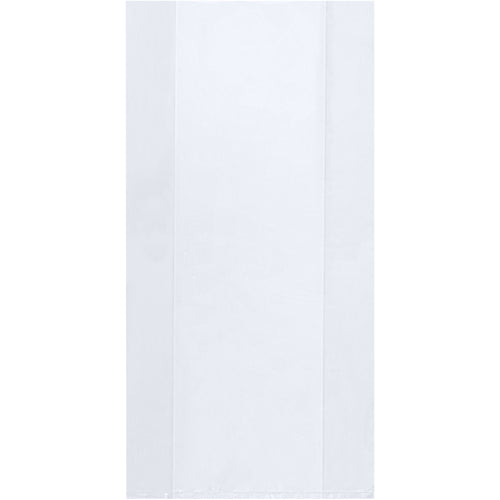 Heavy-duty 2 mil gusseted reclosable poly bags with double-track zipper closure perfect for food, beverages, and dry goods. FDA and USDA compliant 8x4x18