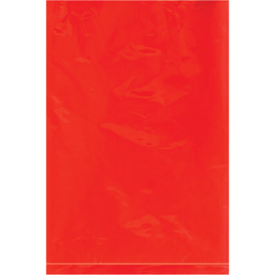 6x9" 2 Mil Red Flat Poly Bags - 1000 Pack | Storage