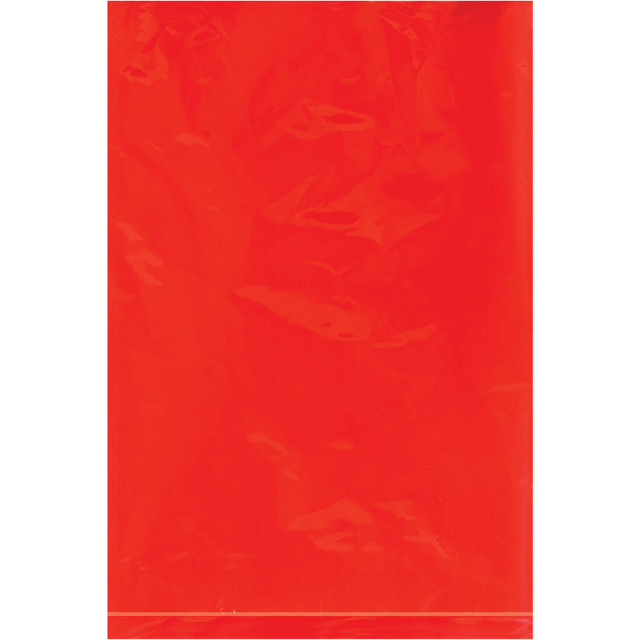 6x9" 2 Mil Red Flat Poly Bags - 1000 Pack | Storage
