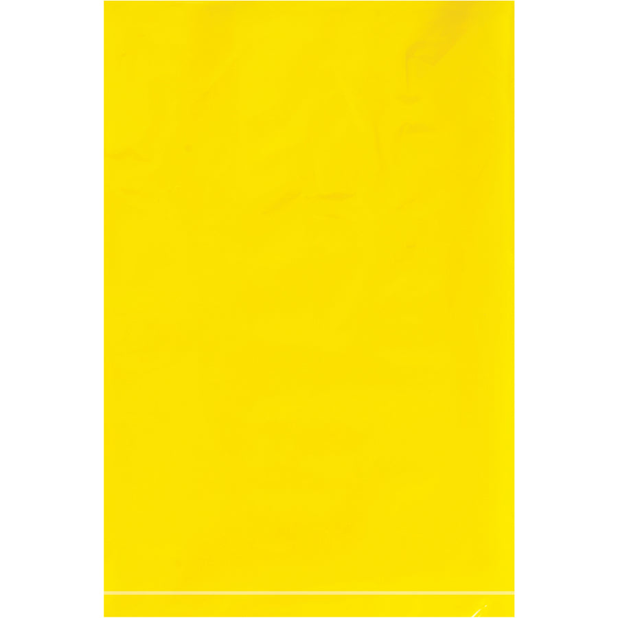 6x9" 2 Mil Yellow Flat Poly Bags - 1000/Case Storage