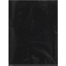 9 x 12" 2 Mil Black Flat Poly Bags - Light/Medium Duty, 100/Case