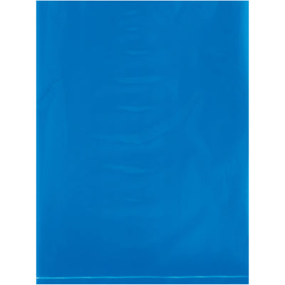 9x12" 2 Mil Blue Flat Poly Bags - 1000/Case Storage