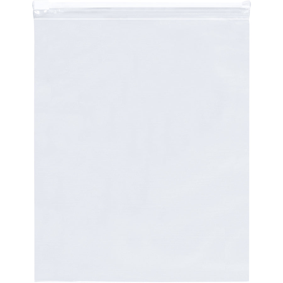 Heavy-duty 3 mil slide-seal reclosable poly bags in 8x8" dimensions sold by the case (100 bags). FDA and USDA compliant for food contact applications. Smooth-gliding slider mechanism works effortlessly even with gloved hands for warehouse and production environments.