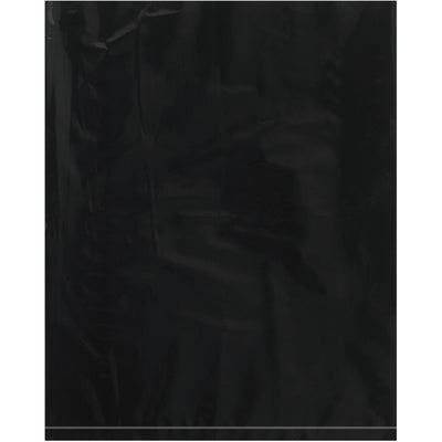 12 x 15" 2 Mil Black Flat Poly Bags - 1000/Case Storage