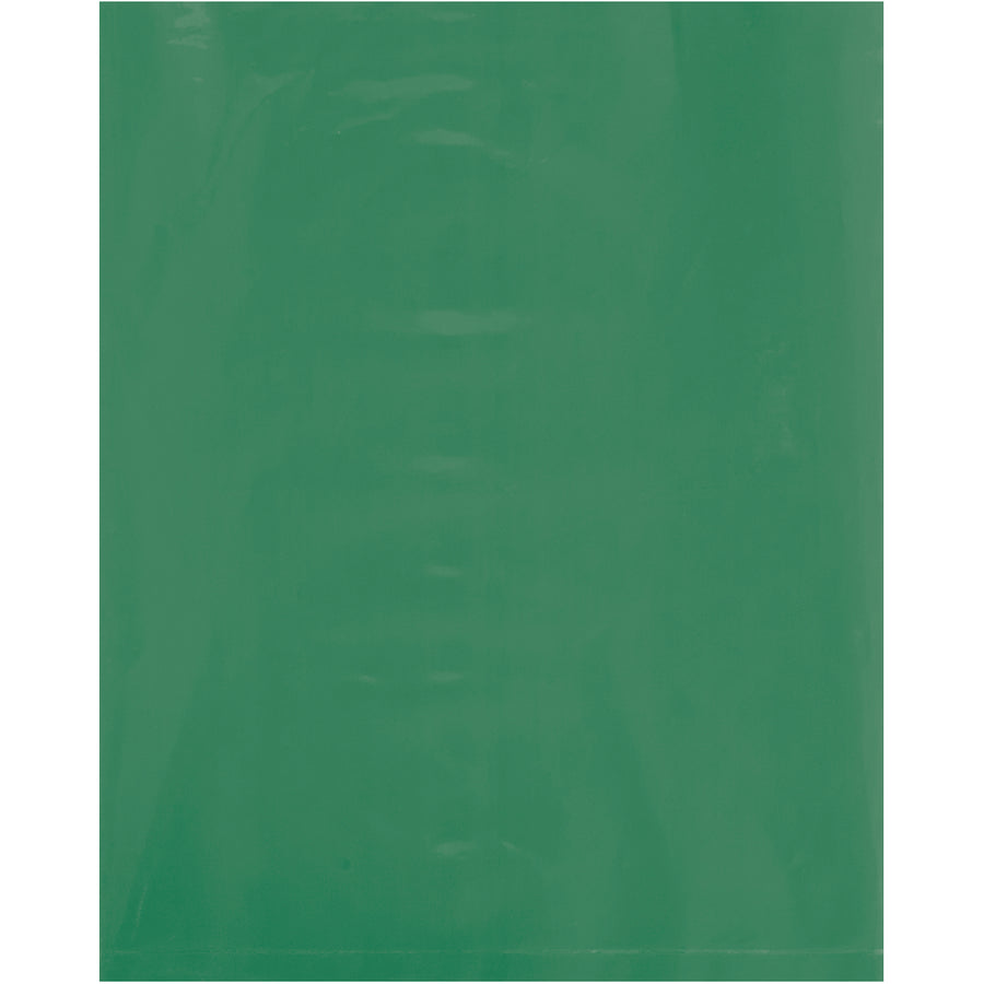 12x15" 2 Mil Green Poly Bags - Light/Medium Duty, Case of 1000