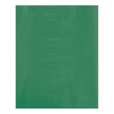 12 x 15" 2 Mil Green Flat Poly Bags - Light/Medium Duty, 100/Case