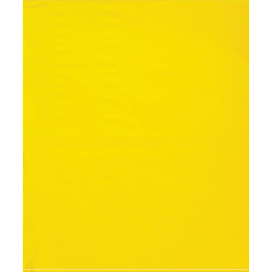 15x18" 2 Mil Yellow Flat Poly Bags - Case of 1000