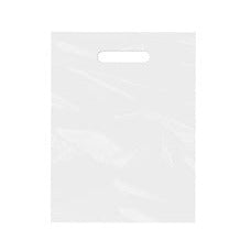 9x12 2 Mil White Die-Cut Handles Merchandise Bags PB940195 - alias listing