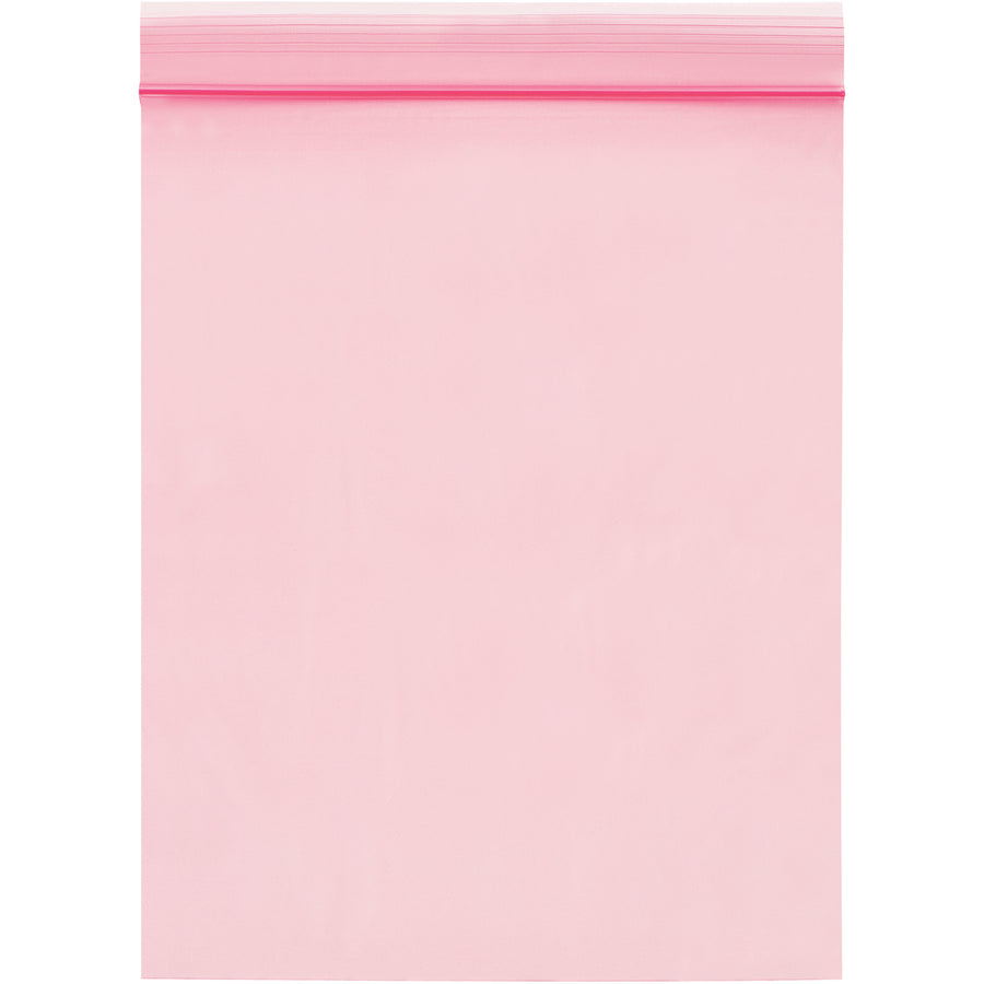 Protect sensitive electronics from static discharge with these 4x6" pink anti-static reclosable poly bags. Each case includes 1,000 bags featuring a 2 mil polyethylene construction and full-width zipper closure for secure, resealable storage. ESD-safe and ready to ship.