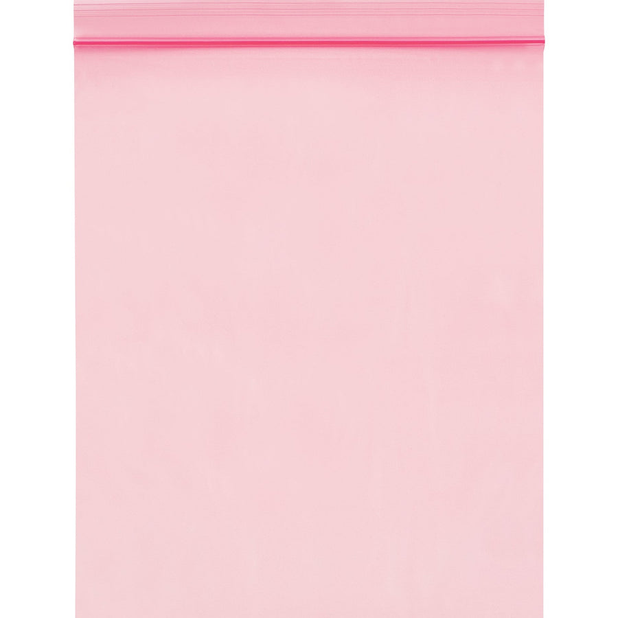 12x18 2 Mil Pink Reclosable Anti-Static Poly Bags 500/Case PBAS740 - alias listing