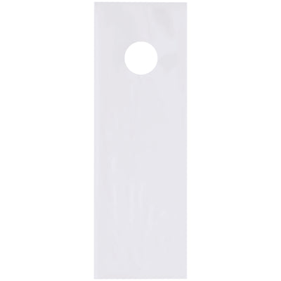Clear 2 mil polyethylene doorknob bags sized 4" x 10" for effortless product visibility and secure hanging distribution. Each case contains 1,000 bags–ideal for high-volume promotional campaigns, newspaper delivery, and sample distribution. Durable LDPE construction withstands handling while keeping contents protected and visible.