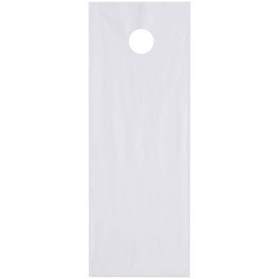 Transparent 1.5 mil LDPE doorknob bags sized 6x12" for hanging promotional materials, newspapers, and product samples on residential or commercial doors. Sold by the case of 1,000 units, offering maximum cost-efficiency for high-volume distribution campaigns. Clear polyethylene construction keeps contents visible while protecting against dust and moisture.