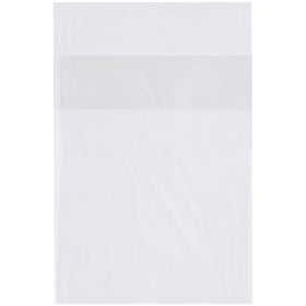 Secure closure without tape–just fold the 2" flap lock cuff to seal instantly. These durable 1 mil clear polyethylene bags protect apparel, flatware, food and more while keeping costs down. Order by the case: 2000 bags per case.