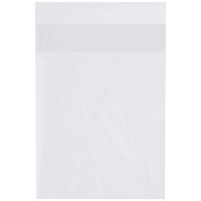 Fast, tape-free closure with a secure 2" fold-over flap. These 14x18" clear polyethylene bags protect apparel, food, and flatware during storage and shipping. Order by the case (1000 bags) for reliable, cost-effective packaging that meets compliance standards.