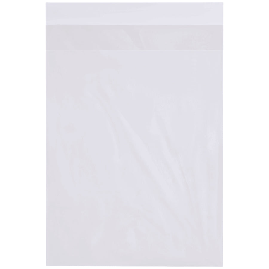 Secure your products instantly with these 18 x 24" 2 mil clear flap lock poly bags–no tape required. Each case includes 500 bags with a 3" fold-over cuff for reliable closure. Ideal for food storage, apparel protection, and flatware packaging with FDA-compliant LDPE construction.