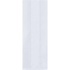 Professional-grade 1.5 mil gusseted polypropylene bags designed for food storage, snacks, and bulk products. Each case includes 1,000 clear bags measuring 5"W x 3"D x 15"H with expandable sides to accommodate bulky items. FDA and USDA compliant for direct food contact with superior moisture and grease resistance.