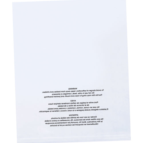 8x10 2 Mil Clear Flat Suffocation Warning Poly Bags 1000/Case PBM08102 - alias listing