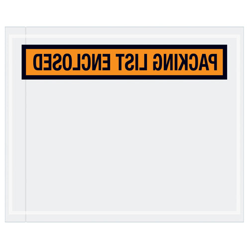 4.5x5.5 2 Mil Orange Packing List Enclosed Envelopes 1000/Case PL12