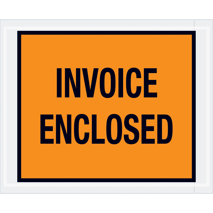 Protect shipping documents and invoices with these pre-printed orange packing list envelopes. 4.5" x 5.5" adhesive-backed design in durable 2 mil poly. Sold by the case (1000 units) for maximum cost efficiency and compliance with USPS/UPS shipping requirements.