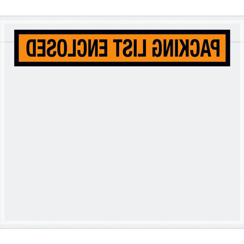 6.5x5 2 Mil Orange Packing List Enclosed Envelopes 1000/Case PL25