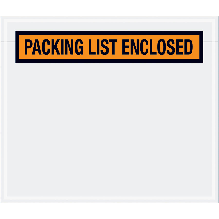 Protect your shipping documents with pre-printed 7" x 6" packing list envelopes featuring heavy-duty 2 mil poly construction and bold orange coloring for instant visibility. Hot melt adhesive backing bonds securely to paper and corrugated boxes. Order a case of 1,000 envelopes and eliminate lost or damaged packing lists.
