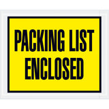 Pre-printed yellow packing list enclosed envelopes protect critical shipping documents with full-face visibility and reliable hot melt adhesive. Heavy 2 mil poly construction withstands corrugated and paper surfaces. Order a case of 1,000 envelopes designed for high-volume fulfillment operations.