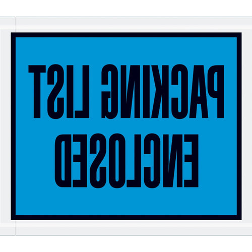 4.5x5.5 2 Mil Blue Self-Adhesive Packing List Envelopes 1000/Case PL403