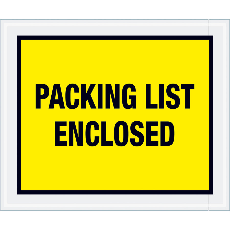 10x12" Yellow Packing List Enclosed Envelopes - 2 Mil Poly, Case of 500