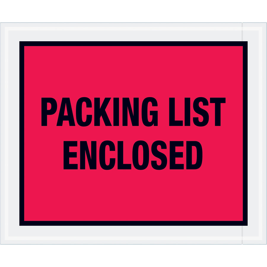 10x12" Red Packing List Envelopes - 2 Mil Poly, Case of 500