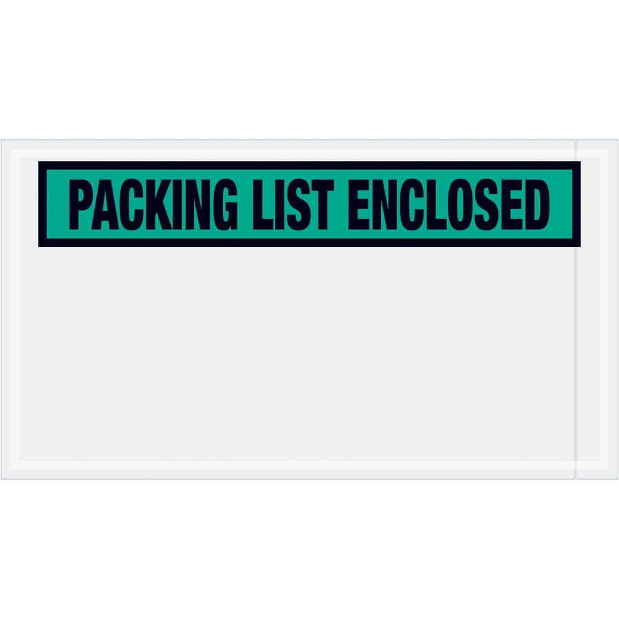 Protect critical shipping documents with these pre-printed green packing list enclosed envelopes. Made from durable 2 mil poly with hot melt adhesive backing for reliable adhesion to corrugated and paper surfaces. Each case contains 1,000 envelopes sized 5.5" x 10" for standard document protection during fulfillment and transit.