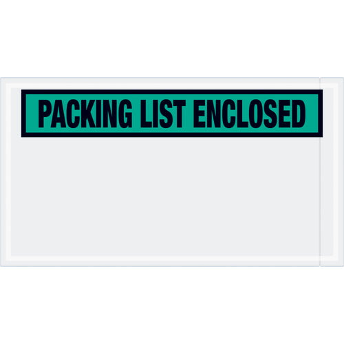 Protect critical shipping documents with these pre-printed green packing list enclosed envelopes. Made from durable 2 mil poly with hot melt adhesive backing for reliable adhesion to corrugated and paper surfaces. Each case contains 1,000 envelopes sized 5.5