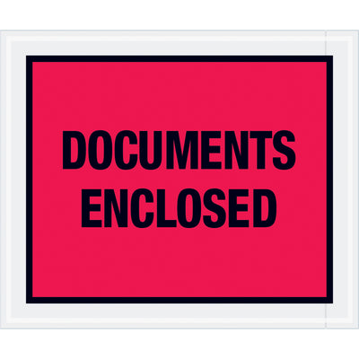 10x12" Red 2 Mil Poly Packing List Envelopes - 500/Case