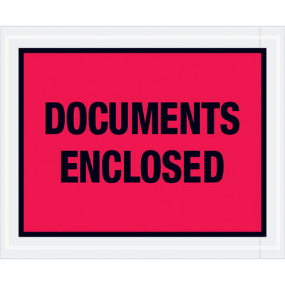 Keep shipping documents organized and protected with these adhesive-backed red packing list envelopes. 4.5" x 5.5" size holds standard documents; durable 2mil poly construction withstands handling and environmental exposure. Sold by the case of 1000 units for maximum value.
