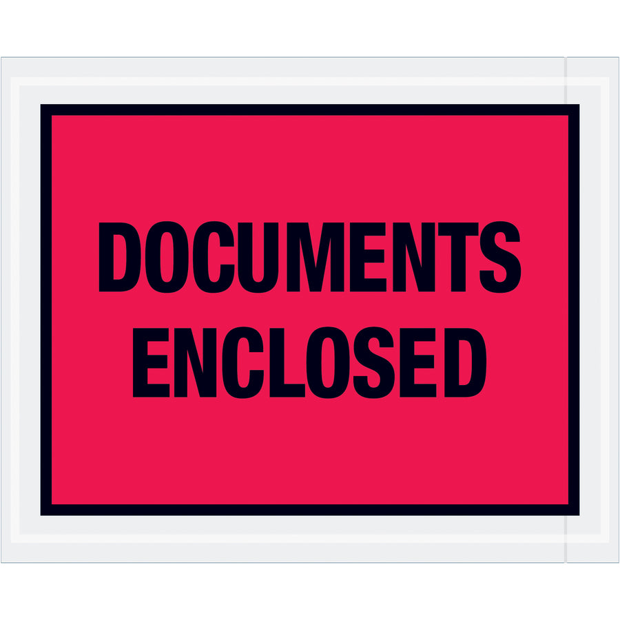 Keep shipping documents organized and protected with these adhesive-backed red packing list envelopes. 4.5" x 5.5" size holds standard documents; durable 2mil poly construction withstands handling and environmental exposure. Sold by the case of 1000 units for maximum value.