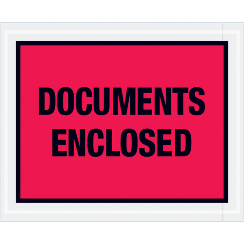 Keep shipping documents organized and protected with these adhesive-backed red packing list envelopes. 4.5