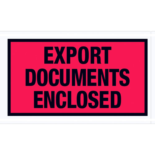 5.5x10 2 Mil Red Document Packing List Envelopes 1000/Case PL440