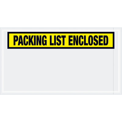 Protect your shipping documents with these pre-printed 5.5x10" yellow packing list envelopes. Heavy 2 mil poly construction with hot melt adhesive backing bonds securely to corrugated boxes and paper. Case of 1000 envelopes ready to streamline your fulfillment operation.