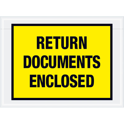 Keep shipping documents secure and organized with these durable 7.5x5.5" yellow poly packing list envelopes. Featuring 2 mil adhesive-backed construction, this case of 1000 envelopes adheres reliably to a variety of surfaces while protecting contents during transit.