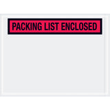 Red packing list enclosed envelopes protect your shipping documents with pre-printed messaging and heavy 2 mil poly construction. 4.5x6 dimensions with hot melt adhesive backing for secure adhesion to paper and corrugated surfaces. Ships as case of 1000 units.