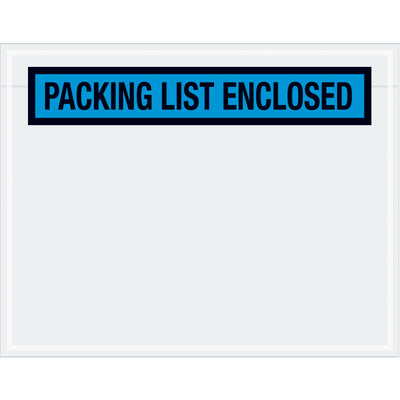 Protect critical shipping documents with these pre-printed 7" x 5.5" blue packing list envelopes. Heavy 2 mil poly construction with hot melt adhesive backing ensures reliable adhesion to corrugated boxes and paper surfaces. Sold by the case‚1,000 envelopes per order.