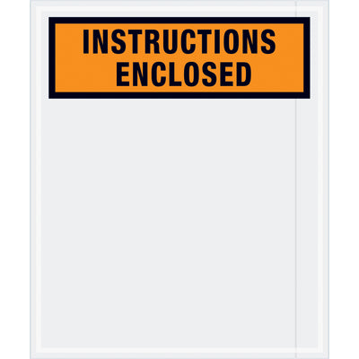 Adhesive-backed 2 mil poly packing list envelopes designed to protect and organize shipping documents. 12" x 10" orange envelopes with reliable adhesion to cartons, packages, and various surfaces. Sold by the case of 500 for maximum cost efficiency.
