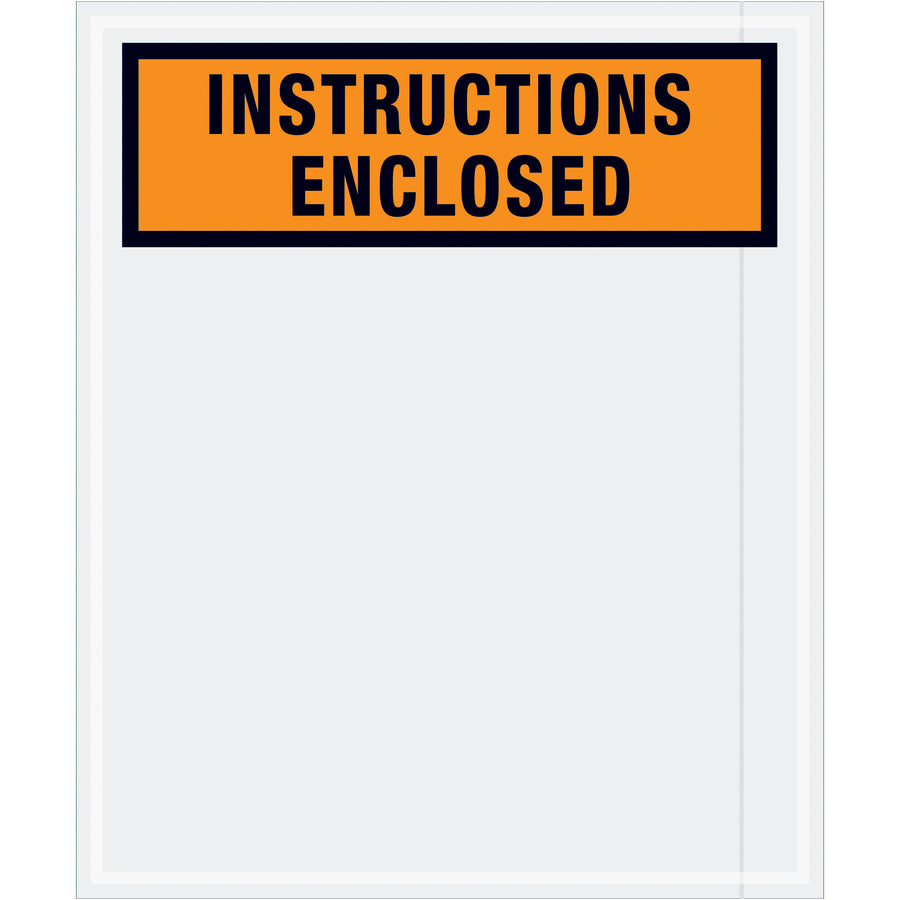 Adhesive-backed 2 mil poly packing list envelopes designed to protect and organize shipping documents. 12" x 10" orange envelopes with reliable adhesion to cartons, packages, and various surfaces. Sold by the case of 500 for maximum cost efficiency.