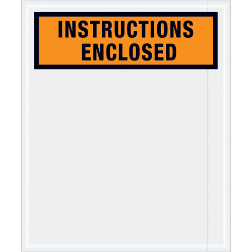 Adhesive-backed 2 mil poly packing list envelopes designed to protect and organize shipping documents. 12
