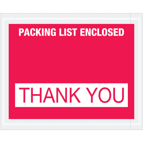 Protect shipping documents with adhesive-backed 2 mil poly packing list envelopes. Pre-printed 