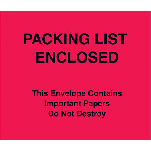 Protect critical documents and packing lists during shipment with these 7x6