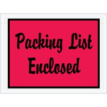 4.5x6 Red Packing List Enclosed Envelopes 1000/Case