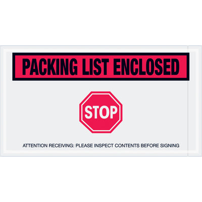 Keep shipping documents secure and visible with these 5.5x10" red packing list envelopes. Durable 2 mil polyethylene construction with strong adhesive backing adheres reliably to boxes, packages, and mixed surfaces. Case of 1,000 units delivers cost-efficient bulk protection for high-volume shippers.
