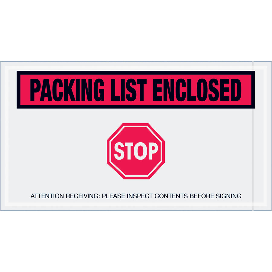 Keep shipping documents secure and visible with these 5.5x10" red packing list envelopes. Durable 2 mil polyethylene construction with strong adhesive backing adheres reliably to boxes, packages, and mixed surfaces. Case of 1,000 units delivers cost-efficient bulk protection for high-volume shippers.